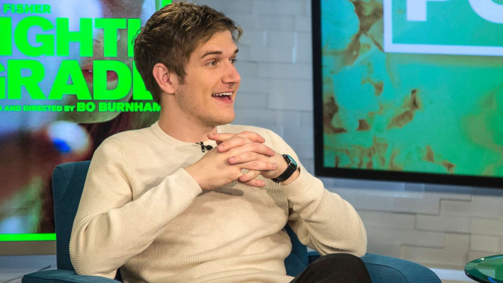 PHOTO: Bo Burnham appears on "Popcorn with Peter Travers" at ABC News studios, July 19, 2018, in New York City.