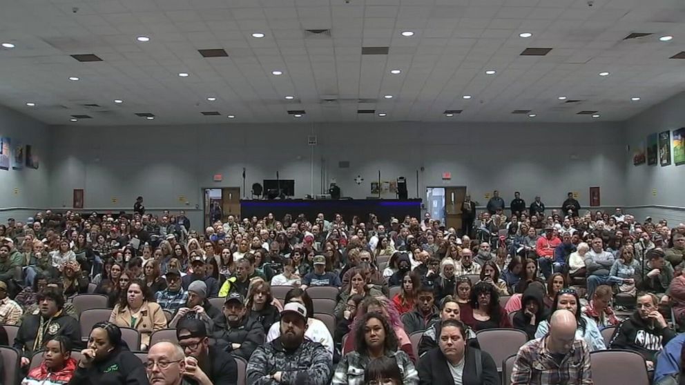 PHOTO: Parents, students and community members attend a Central Regional School District Board of Education meeting in Bayville, N.J., Feb. 16, 2023.