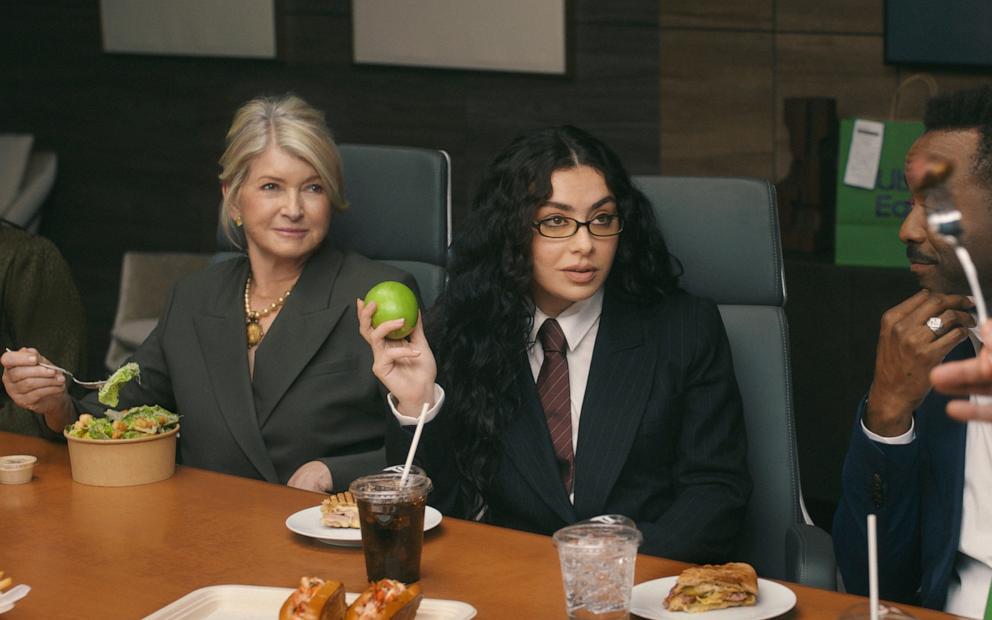 PHOTO: Martha Stewart and Charli XCX appear in the new Uber Eats Super Bowl LIX ad.