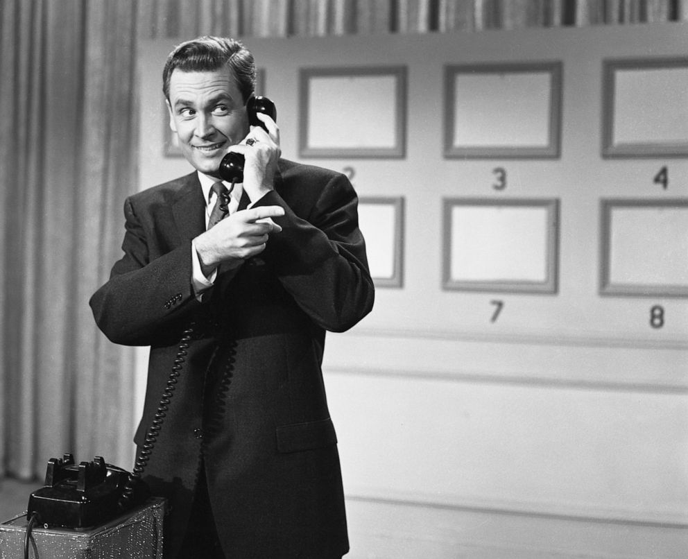 PHOTO: This 1958 photo released by NBC shows Bob Barker, host of the game show "Truth or Consequences." On Jan. 22, 1957, the game show "Truth or Consequences," became the first program prerecorded on videotape for subsequent airing in all time zones.