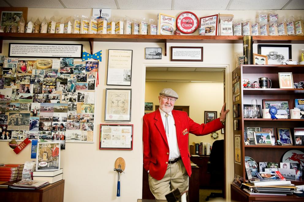 PHOTO: Bob Moore, the founder of Bob's Red Mill Natural Foods, poses for a portrait in his office at his manufacturing facility located in Milwaukie, OR. , April 11, 2011.