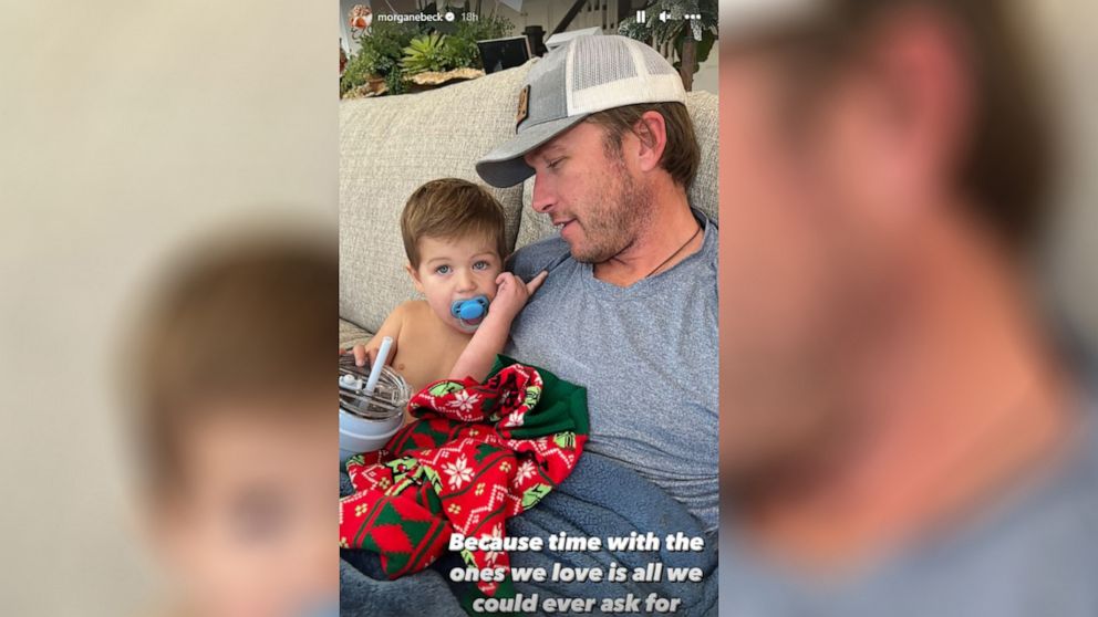 VIDEO: Bode and Morgan Miller teach son to swim after daughter's death