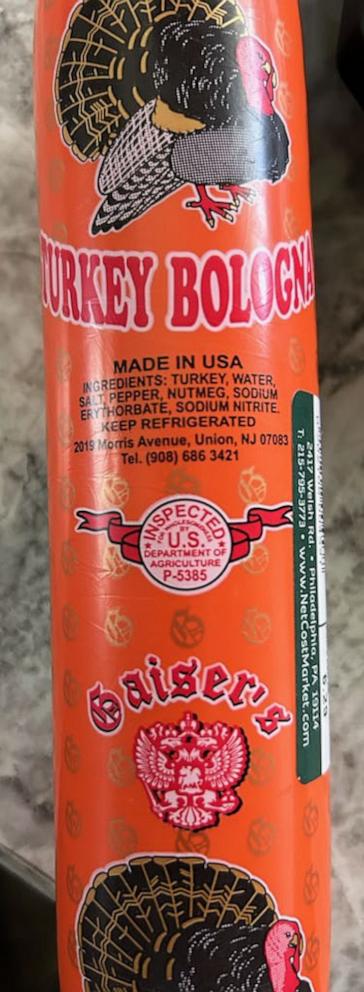 PHOTO: Gaiser's European Style Provisions Inc. recalls ready-to-eat meat and poultry bologna products due to misbranding, the company announced with the USDA.