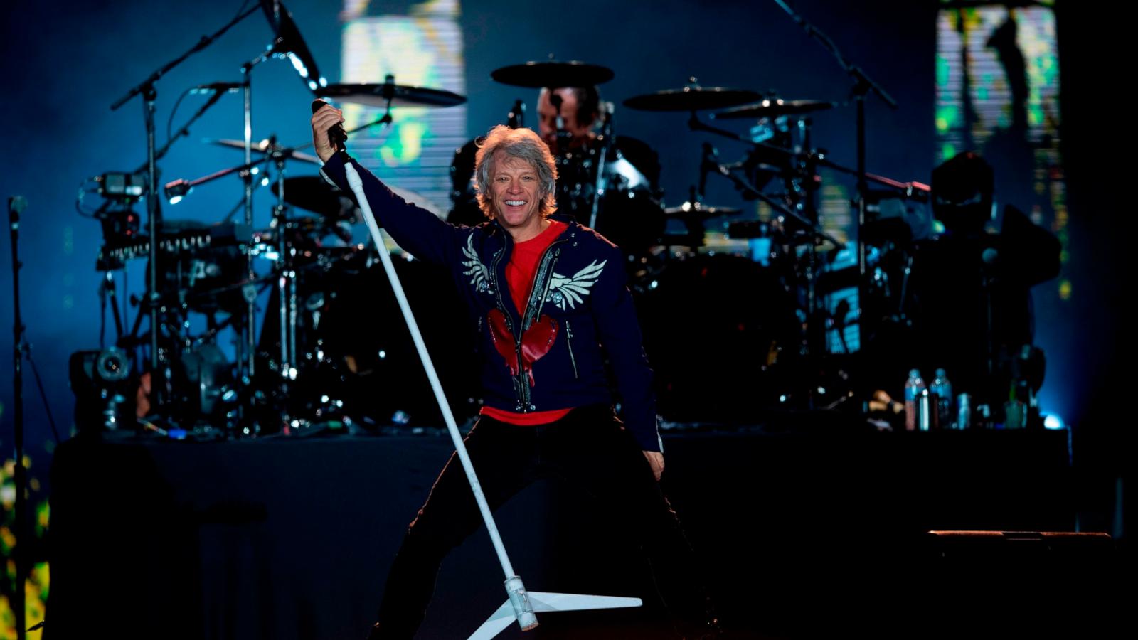 PHOTO: Jon Bon Jovi performs with the rock band Bon Jovi during Rock in Rio festival at the Olympic Park, Rio de Janeiro, Brazil, Sept. 29, 2019.