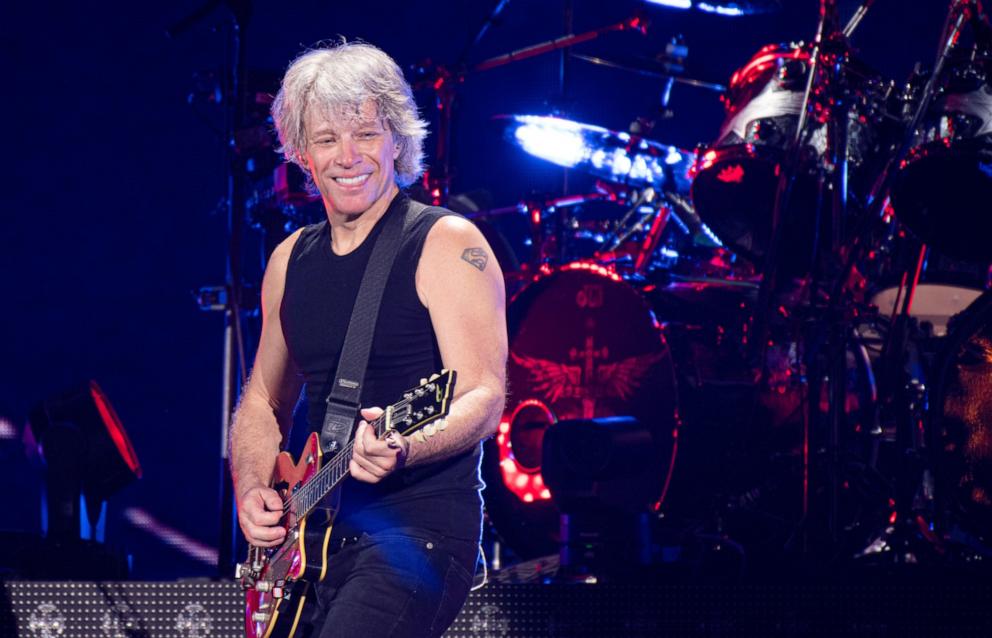 PHOTO: Jon Bon Jovi of Bon Jovi performs, July 21, 2019, in Bucharest, Romania.