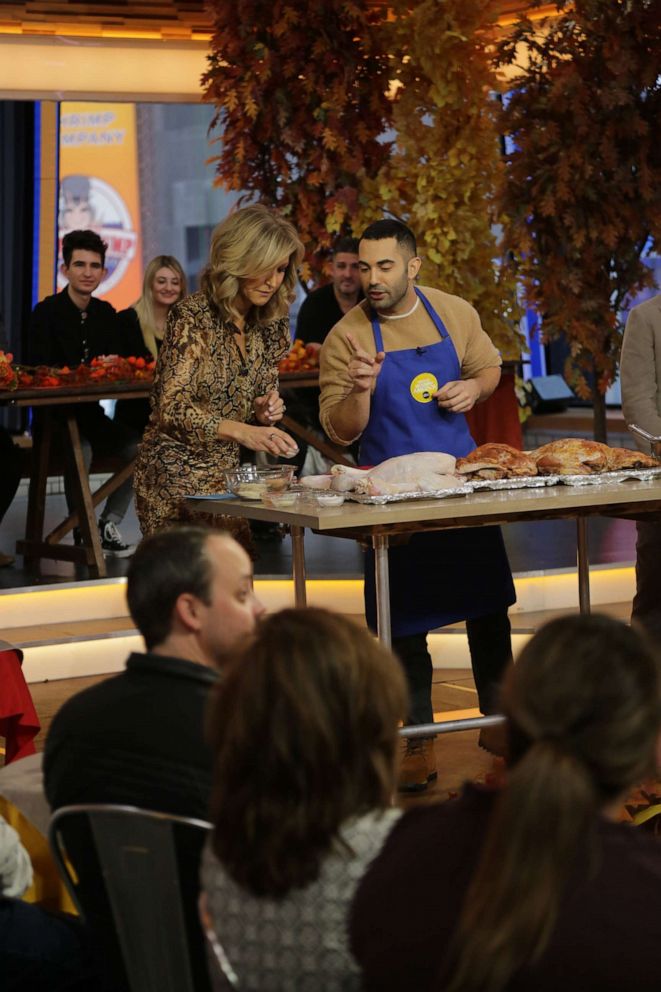 PHOTO: Bon Appetit senior food editor Andy Baraghani talks turkey for Friendsgiving on "GMA."