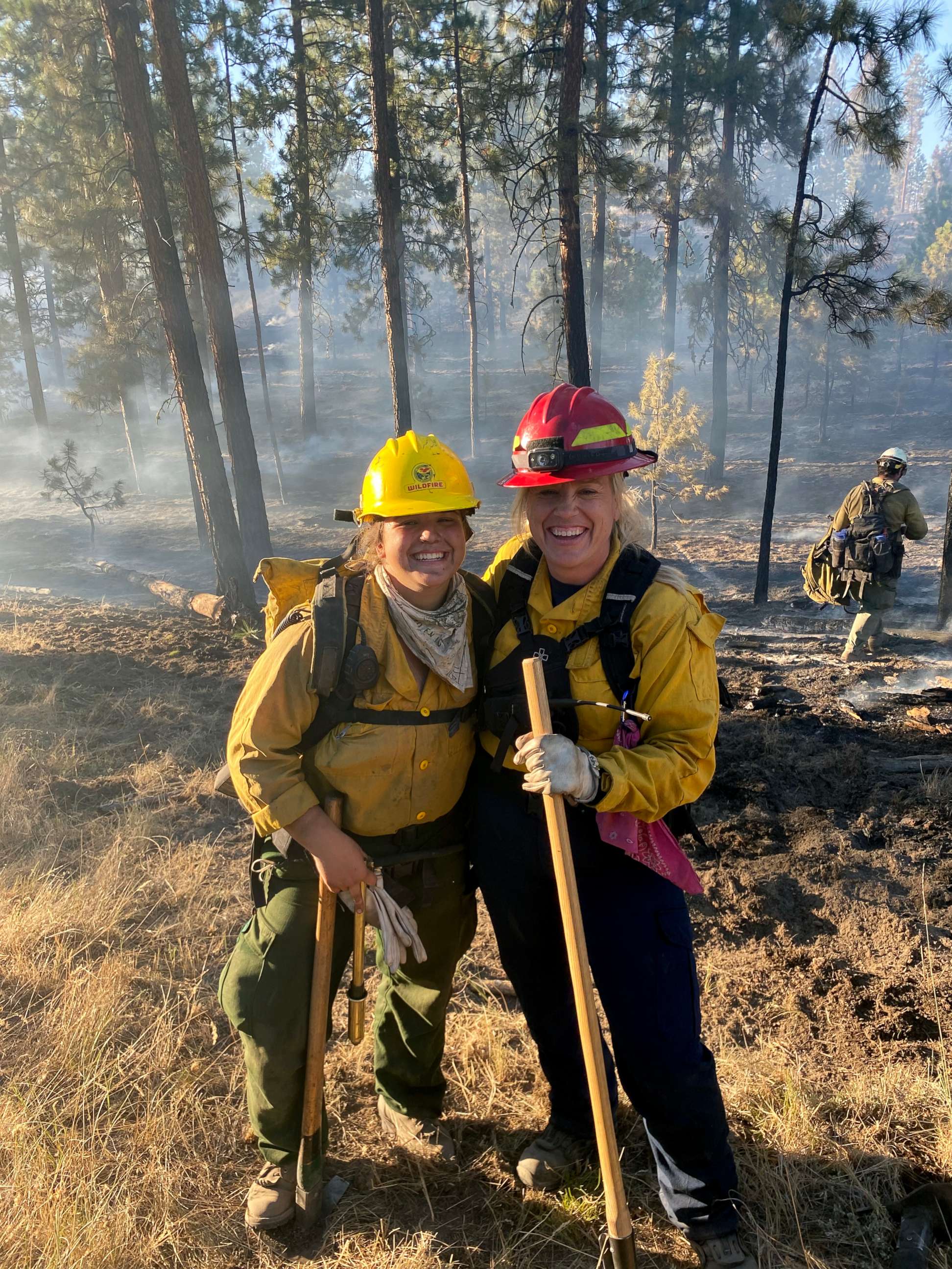 PHOTO: Firefighter Katie Jo Benitz and Captain Bonnie Rogers at the Cow Canyon Fire 2022.
