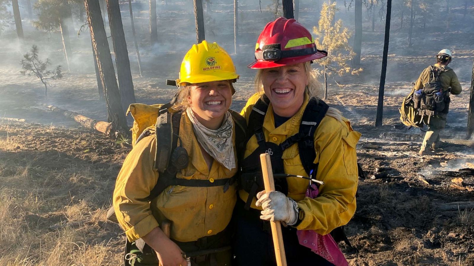 PHOTO: Firefighter Katie Jo Benitz and Captain Bonnie Rogers at the Cow Canyon Fire 2022.