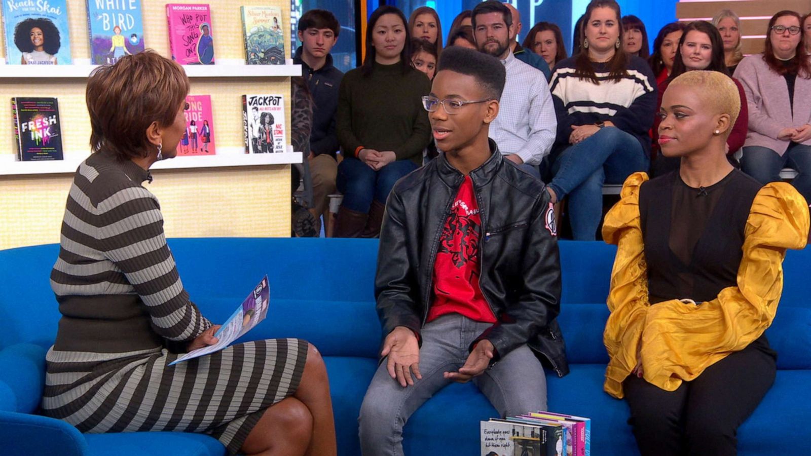 PHOTO: Sidney Keys III and his mom WinnieCaldwell join "GMA" to discuss the young teen entrepreneur's book club, Jan. 20, 2020.