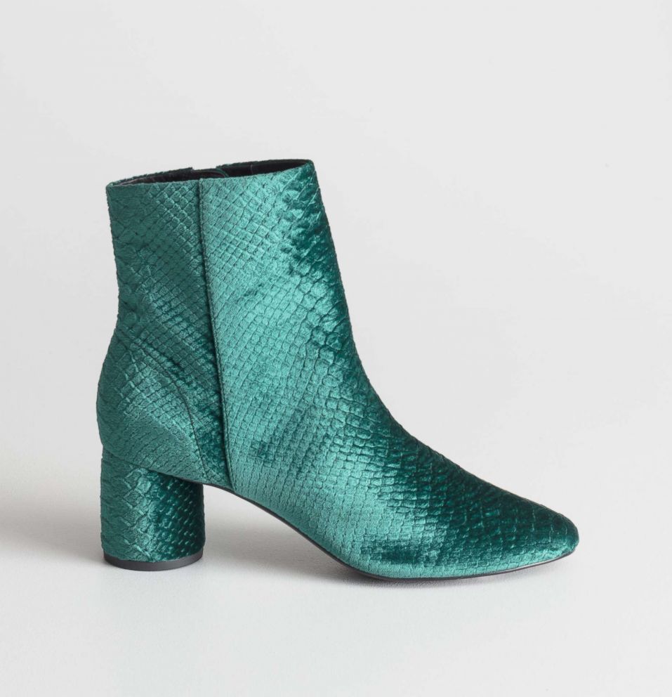 PHOTO: & Other Stories, Velvet Snake Ankle Boots