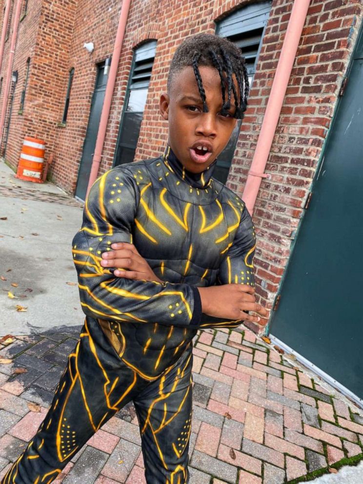 PHOTO: Anthony "Bubba", 8, of New York, poses in a costume of the fictional character Killmonger.