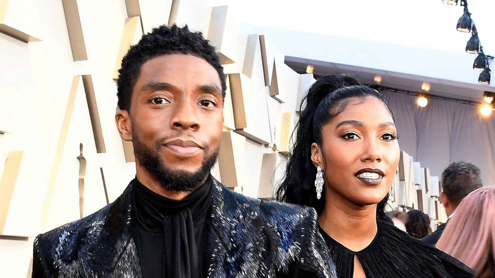 PHOTO: Chadwick Boseman and Taylor Simone Ledward attend the 91st Annual Academy Awards at Hollywood and Highland on Feb. 24, 2019, in Hollywood, Calif.