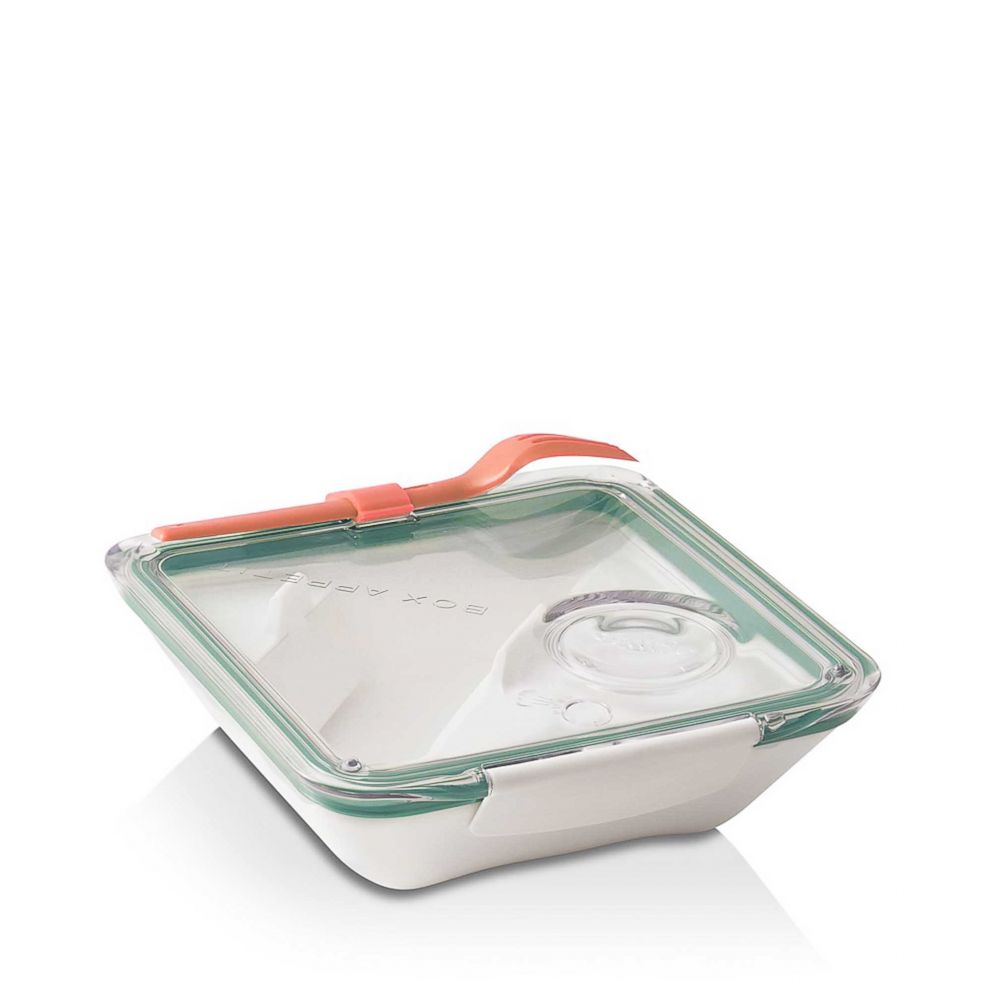 PHOTO: This dishwasher and microwave-safe dish is the ultimate way to store and heat up your lunch at work. It's compartmentalized to split up different foods -- including a container for dressing so nothing gets soggy.