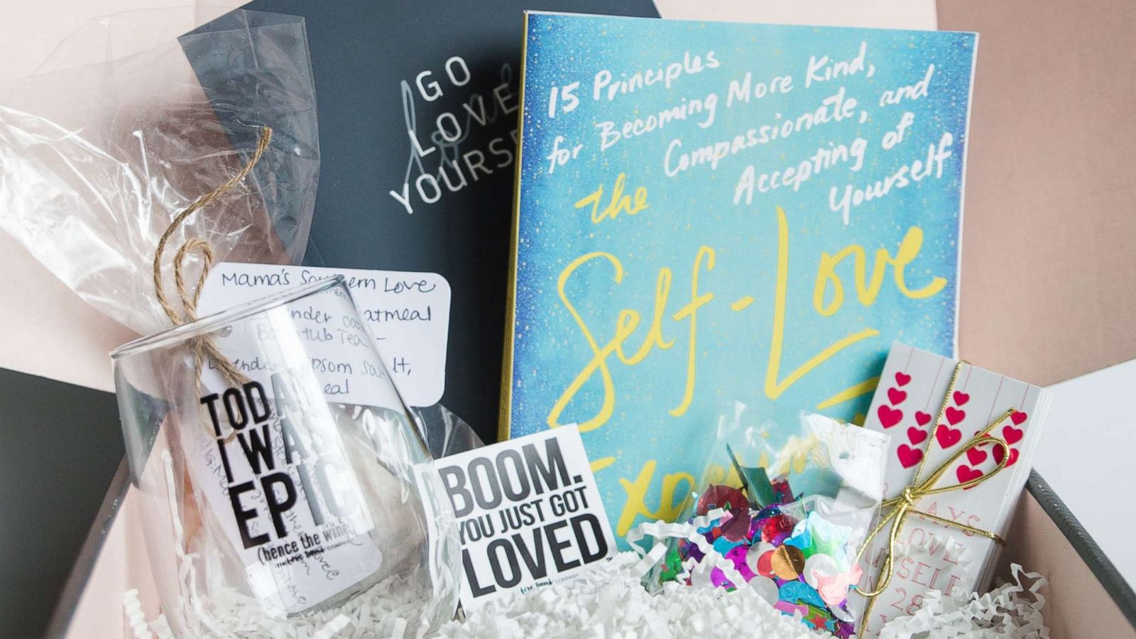 PHOTO: A Go Love Yourself box is pictured here.