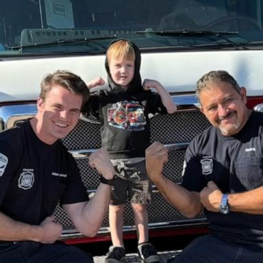 PHOTO: Firefighters helped 3-year-old boy with cancer celebrate his dream birthday.