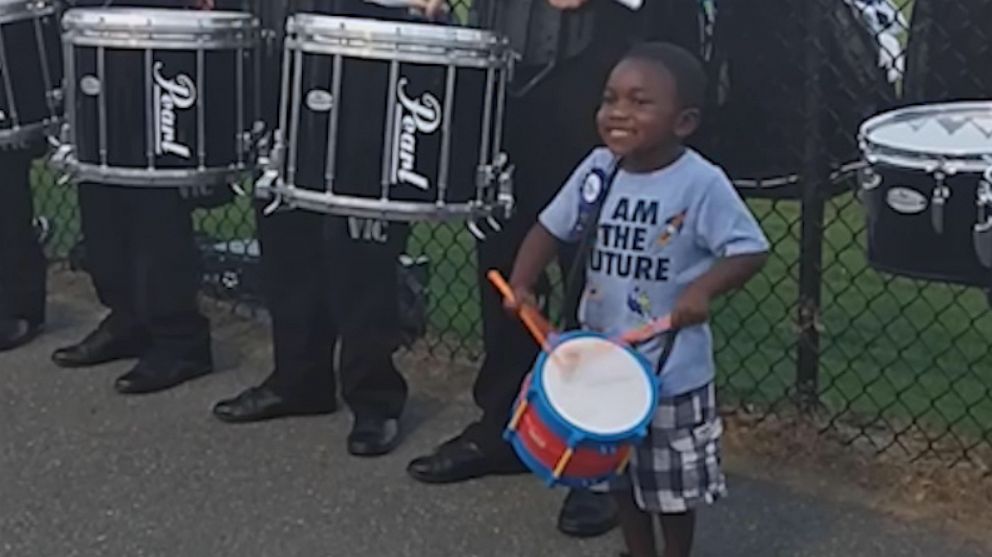 PHOTO: Mom Tabithia Wilcox filmed as Seneca Whitehead joined the drumline at a local high school football game in Georgia.