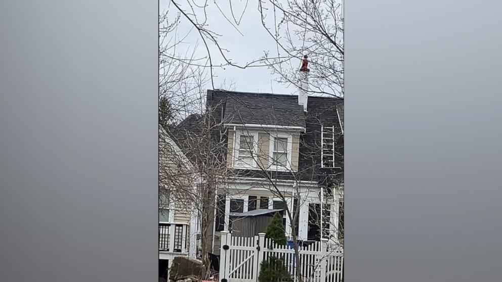 VIDEO: Teen trapped in chimney after trying to sneak in late