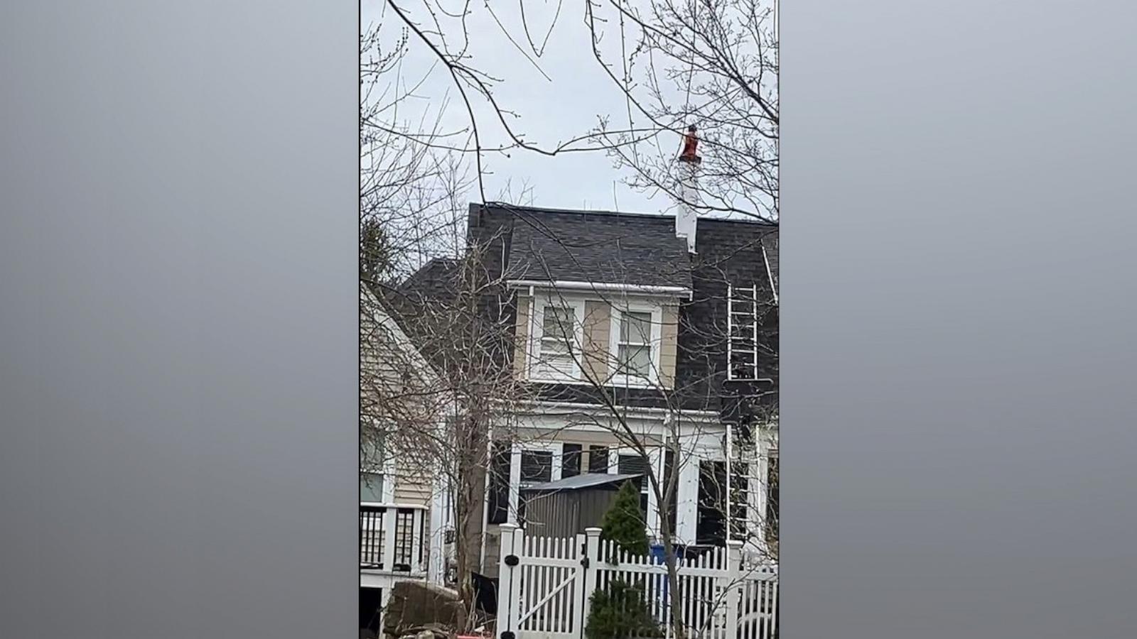 PHOTO: Firefighters in Whitman, Massachusetts, helped rescue a boy who became stuck in the chimney of his family's home.