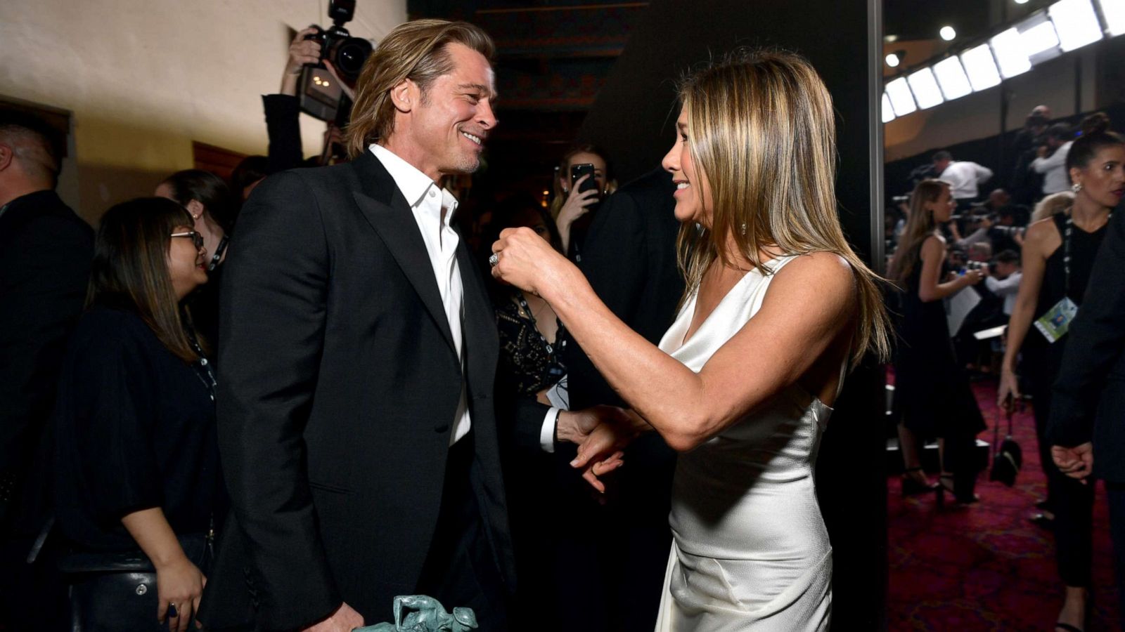 PHOTO: Brad Pitt and Jennifer Aniston attend the 26th Annual Screen Actors Guild Awards at The Shrine Auditorium on Jan. 19, 2020, in Los Angeles.