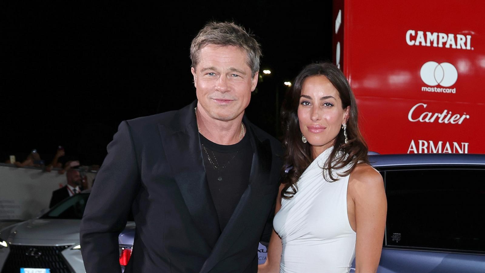 PHOTO: In this Sept. 1, 2024, file photo, Brad Pitt and Ines de Ramon attend a screening during the 81st Venice International Film Festival at Palazzo del Cinema in Venice, Italy.