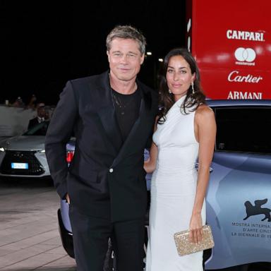 PHOTO: In this Sept. 1, 2024, file photo, Brad Pitt and Ines de Ramon attend a screening during the 81st Venice International Film Festival at Palazzo del Cinema in Venice, Italy. 
