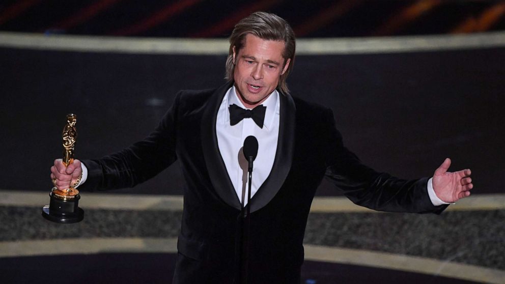 PHOTO: Brad Pitt accepts the award for Best Supporting Actor for 'Once upon a Time...in Hollywood' during the 92nd Oscars at the Dolby Theatre in Hollywood, Calif., Feb. 9, 2020.