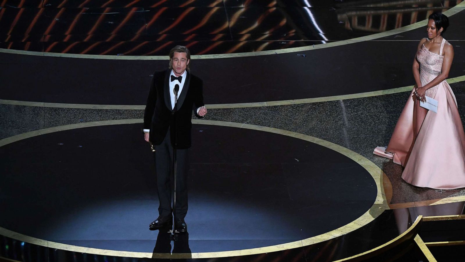 PHOTO: Brad Pitt accepts the award for Best Actor in a Supporting Role for "Once upon a Time...in Hollywood" during the Oscars in Hollywood, Calif., Feb. 9, 2020.