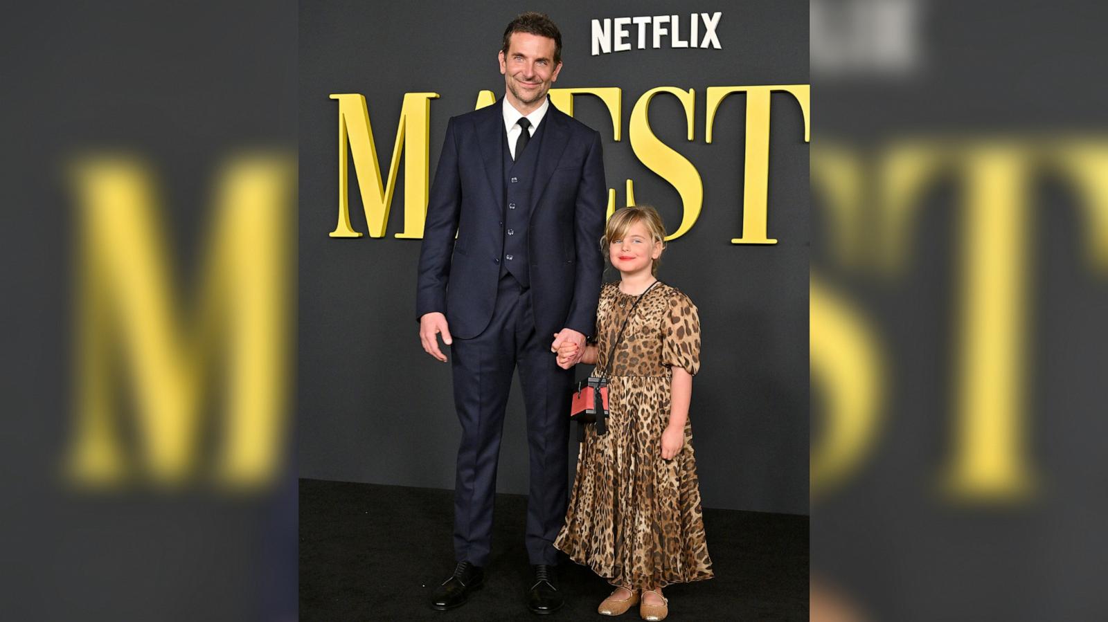 PHOTO: Bradley Cooper and Lea De Seine Shayk Cooper attend Netflix's "Maestro" Los Angeles Photo Call on Dec. 12, 2023, in Los Angeles.