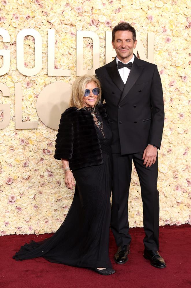 PHOTO: Gloria Campano and Bradley Cooper attend the 81st Annual Golden Globe Awards at The Beverly Hilton, Jan. 7, 2024, in Beverly Hills, California. 