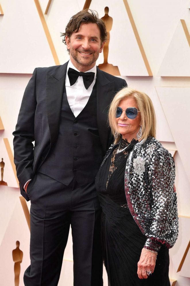 PHOTO: Bradley Cooper and his mother Gloria Campano attend the 94th Oscars at the Dolby Theatre in Hollywood, California on March 27, 2022. 