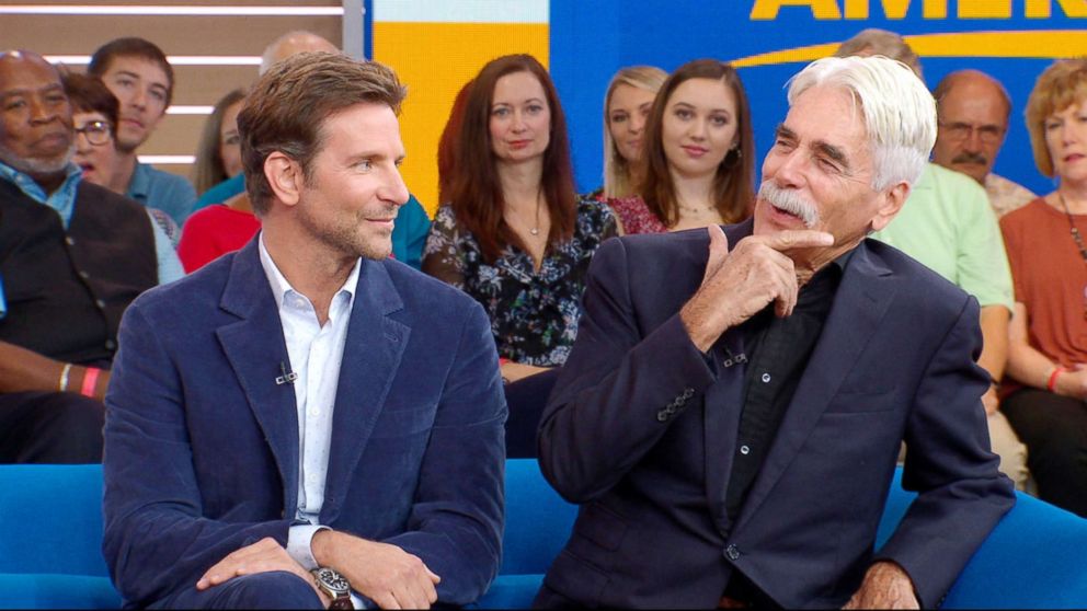 PHOTO: Bradley Cooper and Sam Elliott appear on "Good Morning America," Oct. 3, 2018.