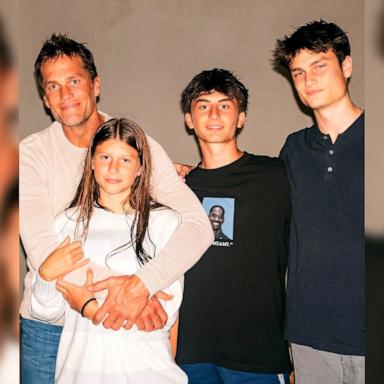 PHOTO: Tom Brady and his children, Vivian, Benjamin and Jack (L to R), in a photo Brady shared to his Instagram on Jan. 1, 2025.