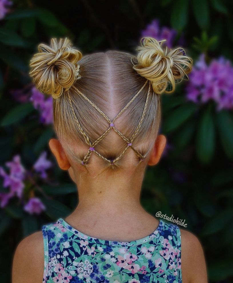 PHOTO: Hilde Evenrud braids her daughters' hair a few times a week.