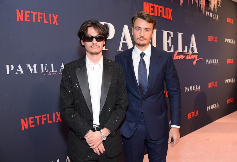 PHOTO: (L-R) Dylan Jagger Lee and Brandon Thomas Lee attend Netflix's 'Pamela, a love story' Los Angeles Premiere at Netflix Tudum Theater on Jan. 30, 2023 in Los Angeles.