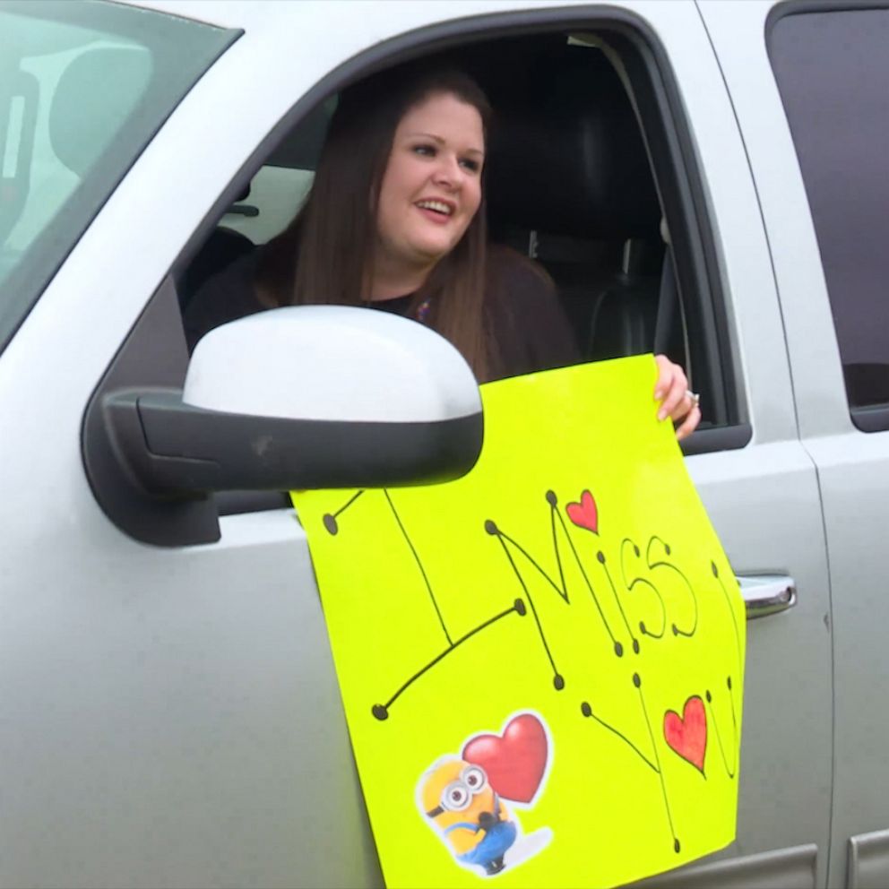 VIDEO: This teacher drove to her students’ homes after schools closed due to the pandemic 
