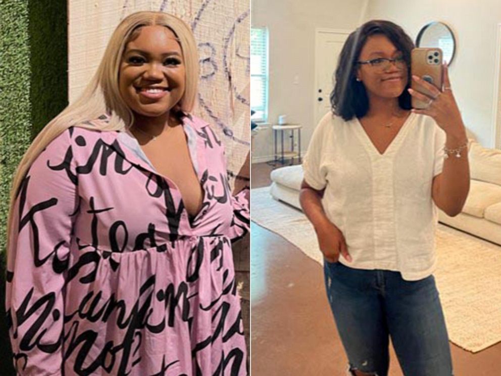PHOTO: Branneisha Cooper is pictured before and after weight loss that she says is due to the drug Mounjaro.
