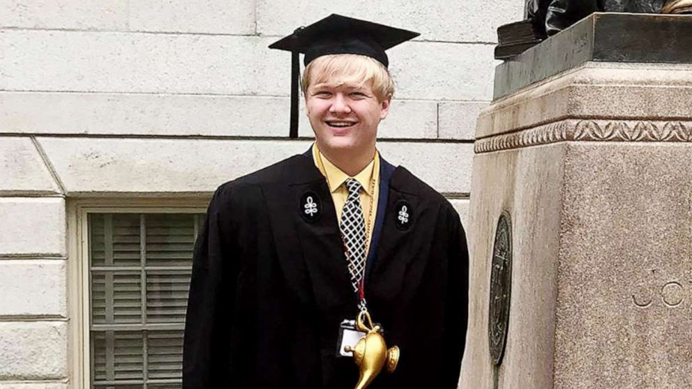 PHOTO: Braxton Moral, 17, received his undergraduate degree from Harvard Extension School on May 30 2019.