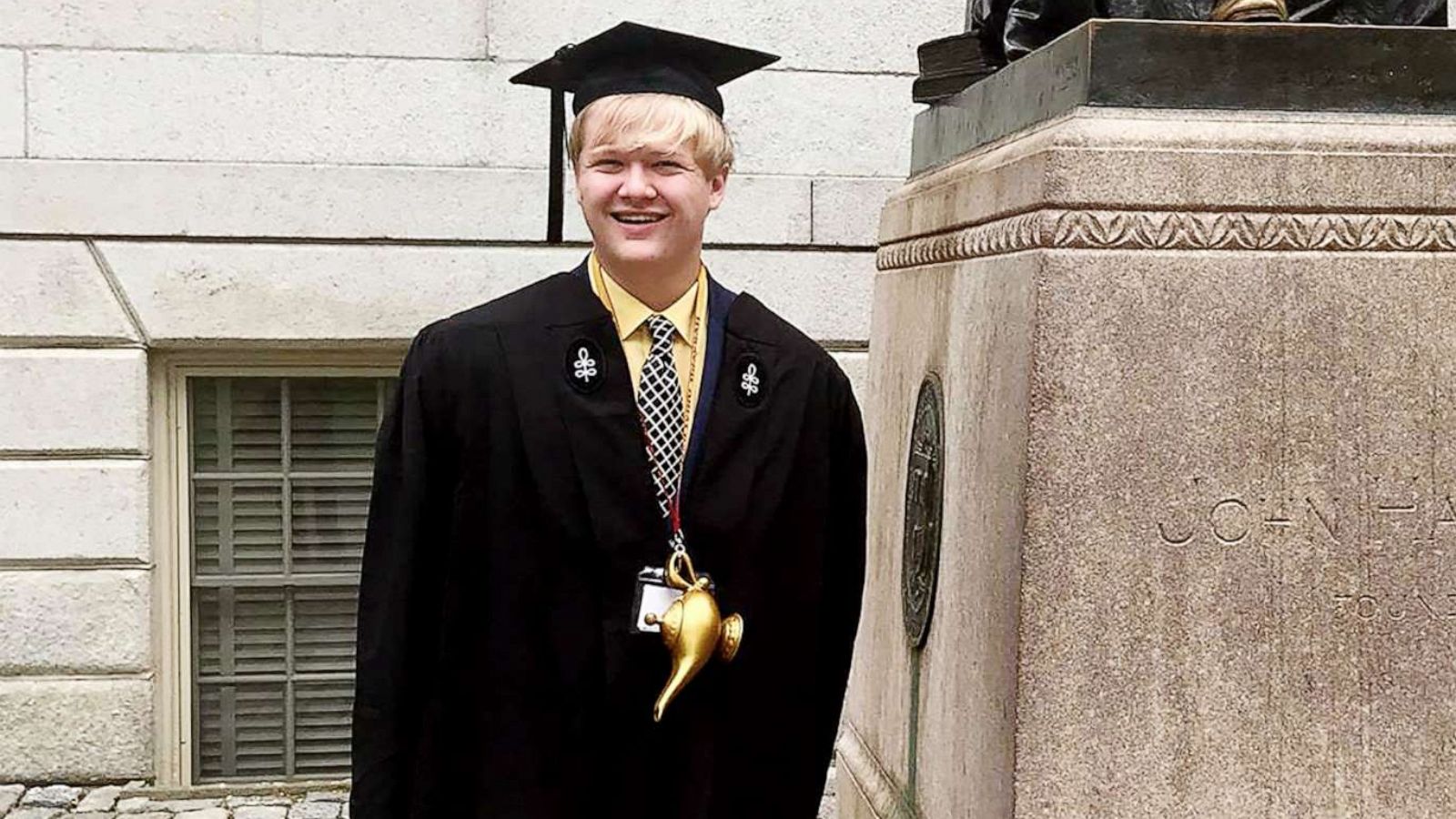 PHOTO: Braxton Moral, 17, received his undergraduate degree from Harvard Extension School on May 30 2019.