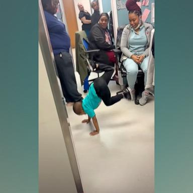 PHOTO: Curtrina Manire shared a video of her 3-year-old son Kobe breakdancing for his doctor.