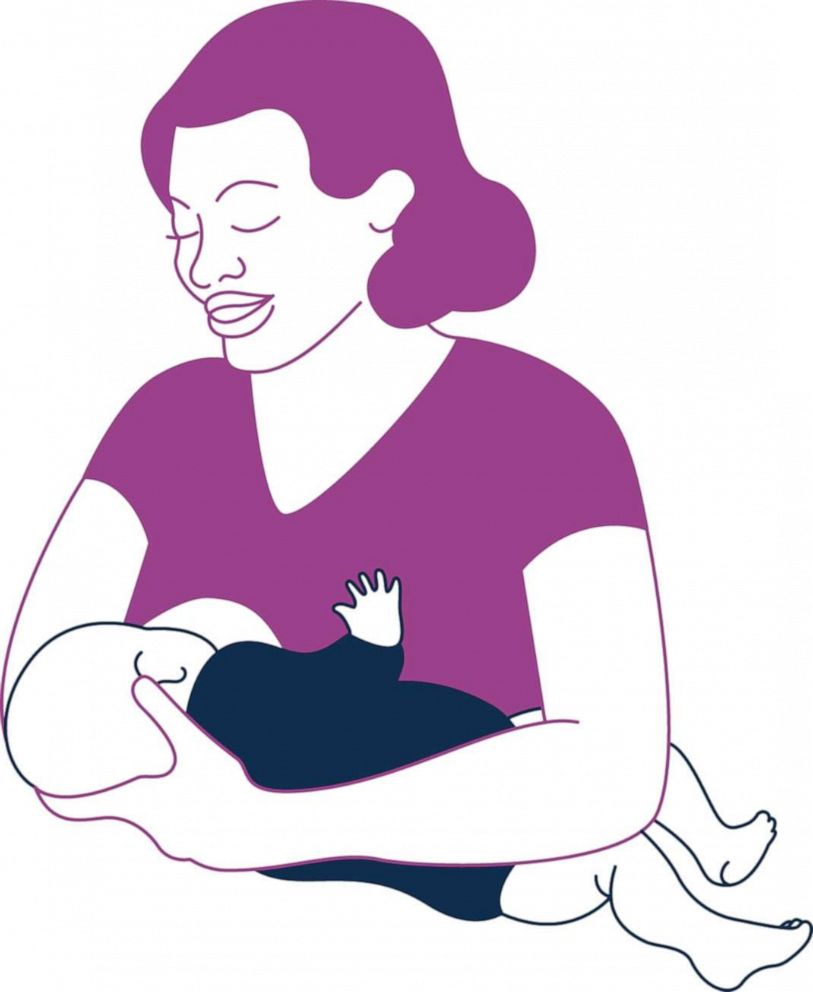 PHOTO: Cross-cradle hold: This hold is an excellent starting point for new moms and a great way to support your baby's latch.