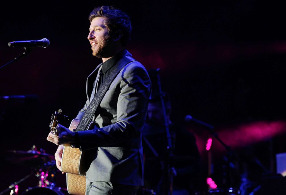 PHOTO: Brett Eldredge performs at the Fifth annual New Year's Eve Bash on Broadway in Nashville, Tenn., Dec. 31, 2013.