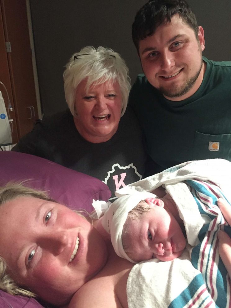 PHOTO: Charlee Rose Masters pictured with mother, Laken Masters, father, Scotty Masters, and grandmother, Dee Dee Calvert.