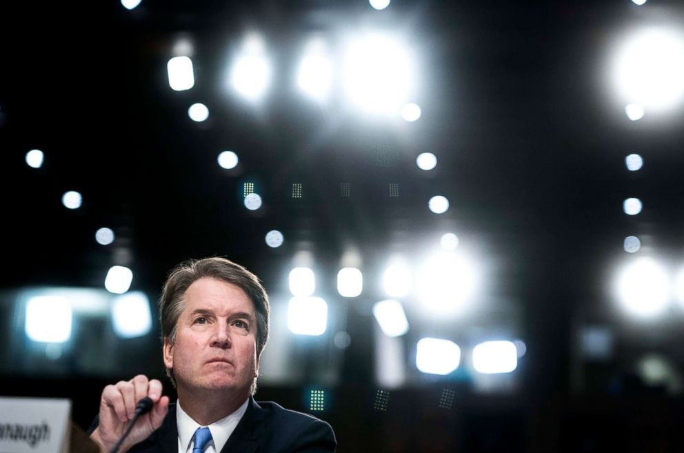 PHOTO: Supreme Court Justice nominee, Judge Brett Kavanaugh, listens during his confirmation hearing in the Senate Judiciary Committee on Capitol Hill in Washington, Sept. 6, 2018.