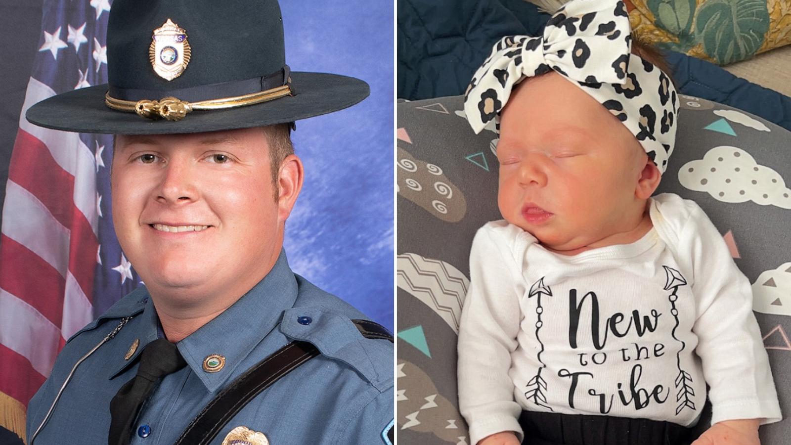 PHOTO: When baby Brexley stopped breathing while traveling with her parents Gracie Gray and Kahl Huffman on May 12, Master Trooper Evan Jacks of the Kansas Highway Patrol came to her rescue.