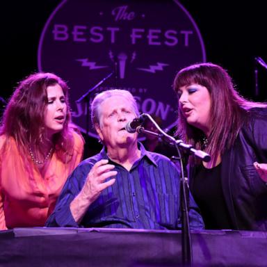 PHOTO: In this March 30, 2015, Wendy Wilson, Brian Wilson and Carnie Wilson perform onstage at Brian Fest: A Night To Celebrate The Music Of Brian Wilson at The Fonda Theatre in Los Angeles.