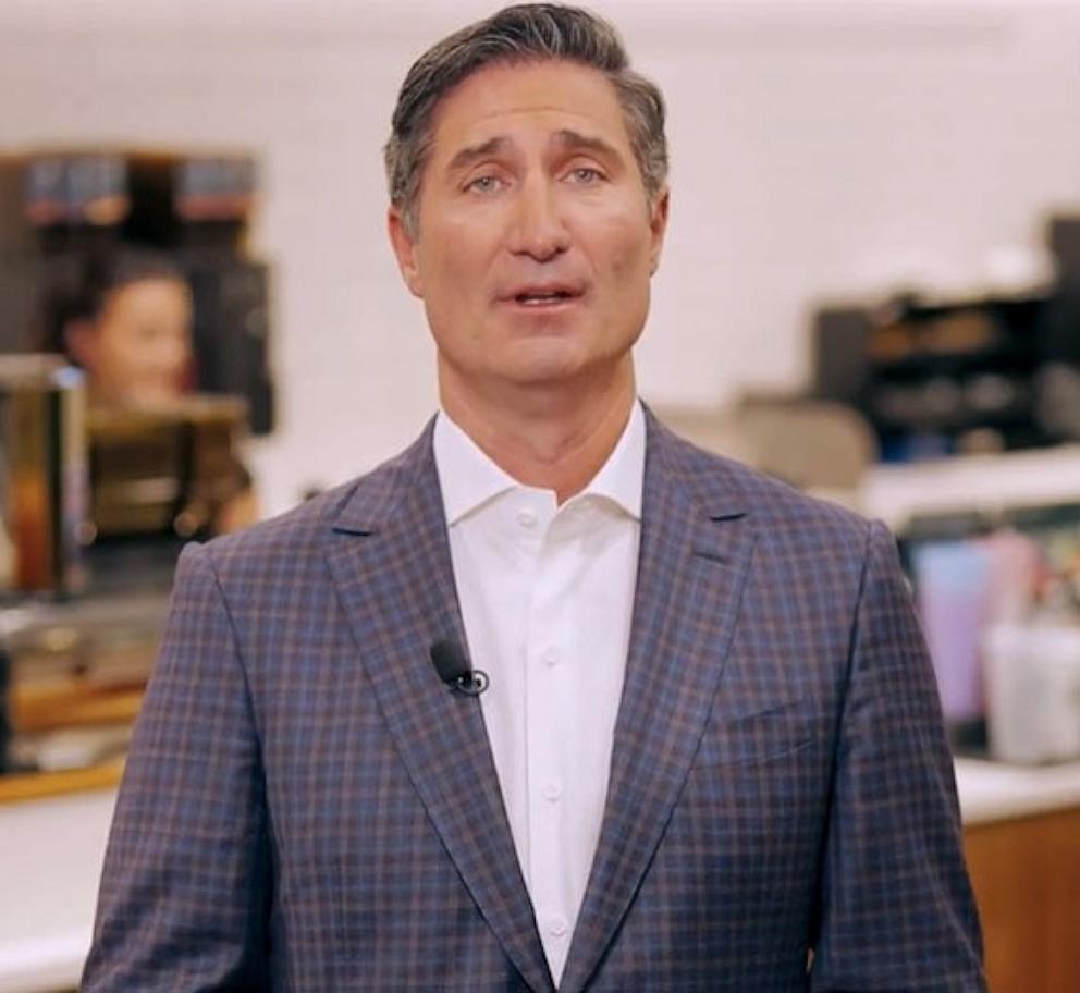 PHOTO: In this screen grab from a video released by Starbucks, CEO Brian Niccol is shown.