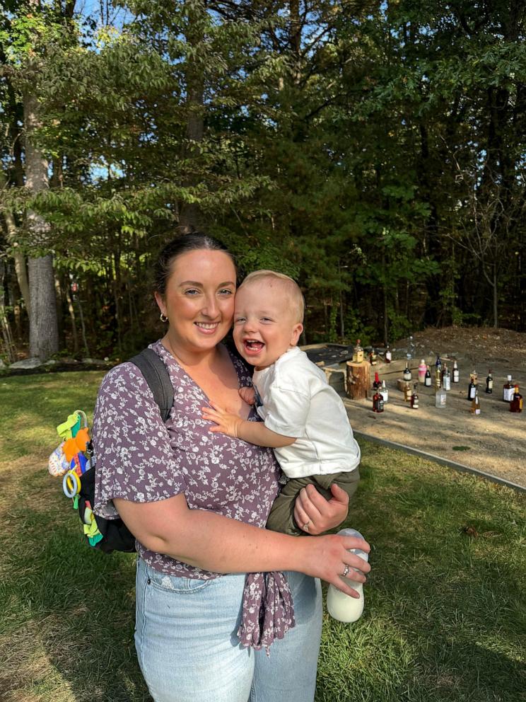 PHOTO: Brianna Sheehan with her son Conor, who recently turned 1.