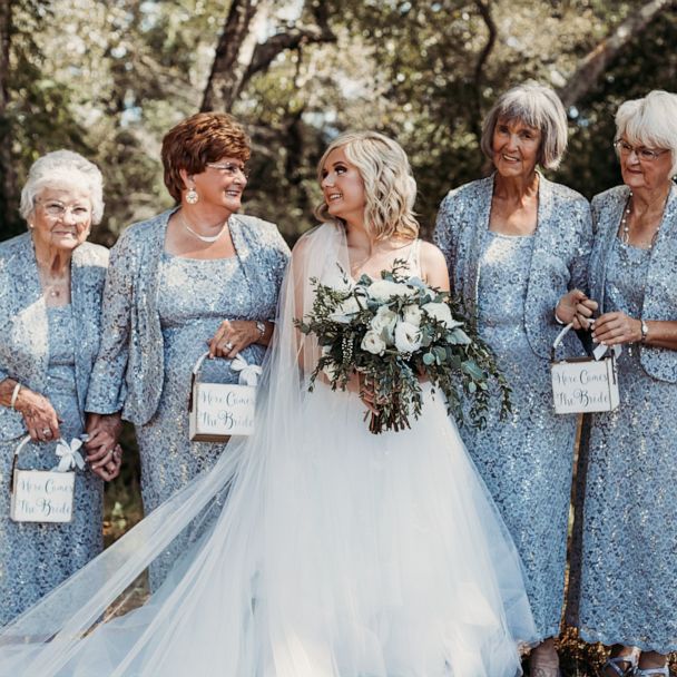 Bride and groom have their 4 grandmothers serve as flower girls at ...