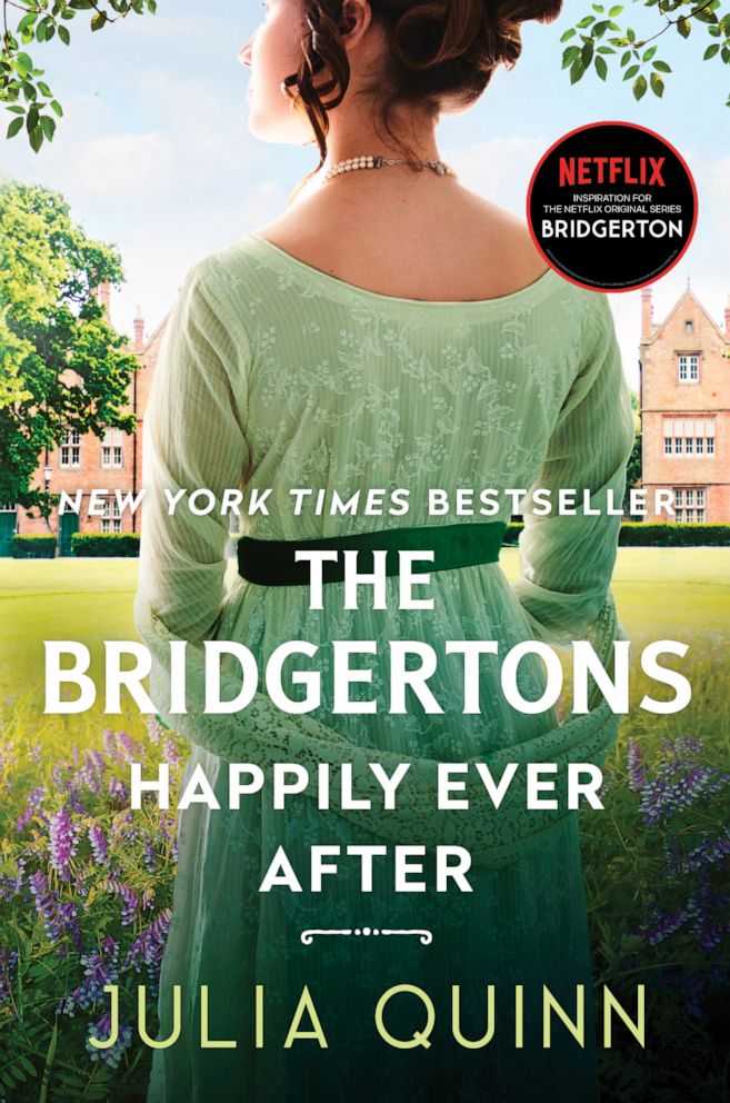 PHOTO: New cover for Julia Quinn's novel "The Bridgertons: Happily Ever After" available July 6, 2021.