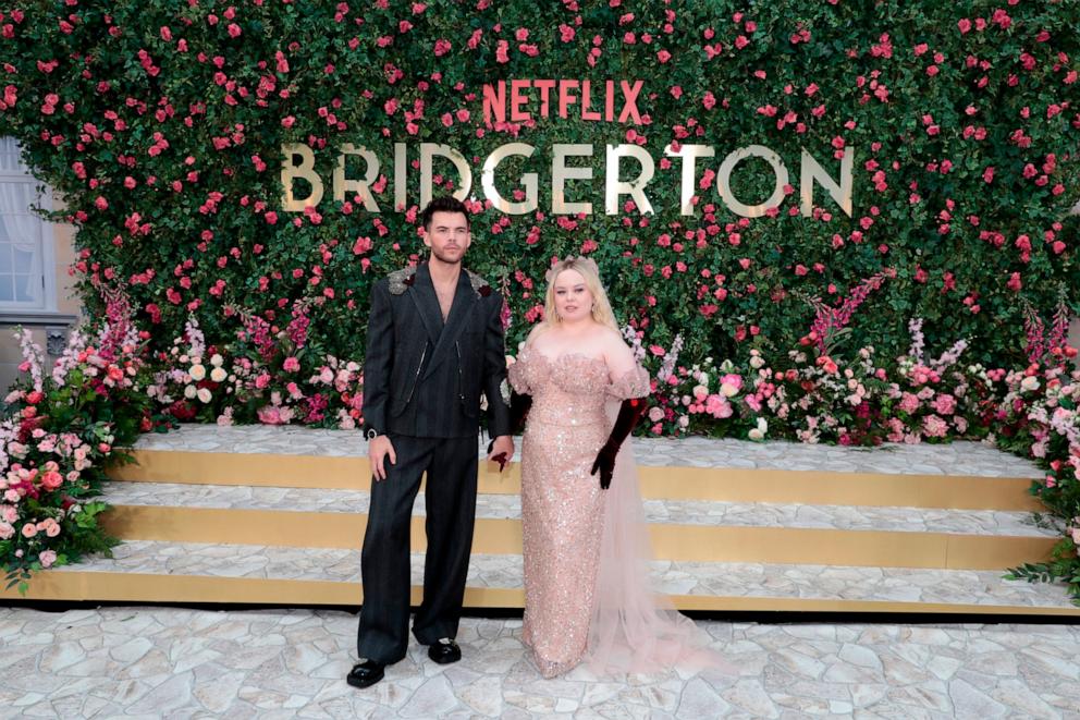 PHOTO: Luke Newton and Nicola Coughlan attend the special screening of "Bridgerton" Season 3 - Part Two, at Odeon Luxe Leicester Square, on June 12, 2024, in London.